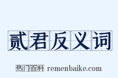 贰君反义词是什么意思的图片